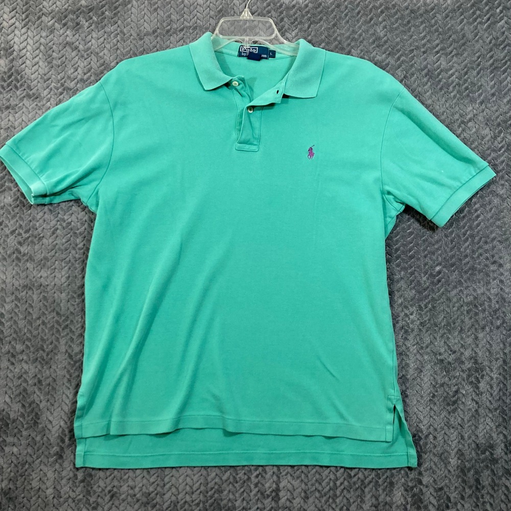 Polo Ralph Lauren Polo Mens L Classic Fit Green Short Sleeve Pony Logo